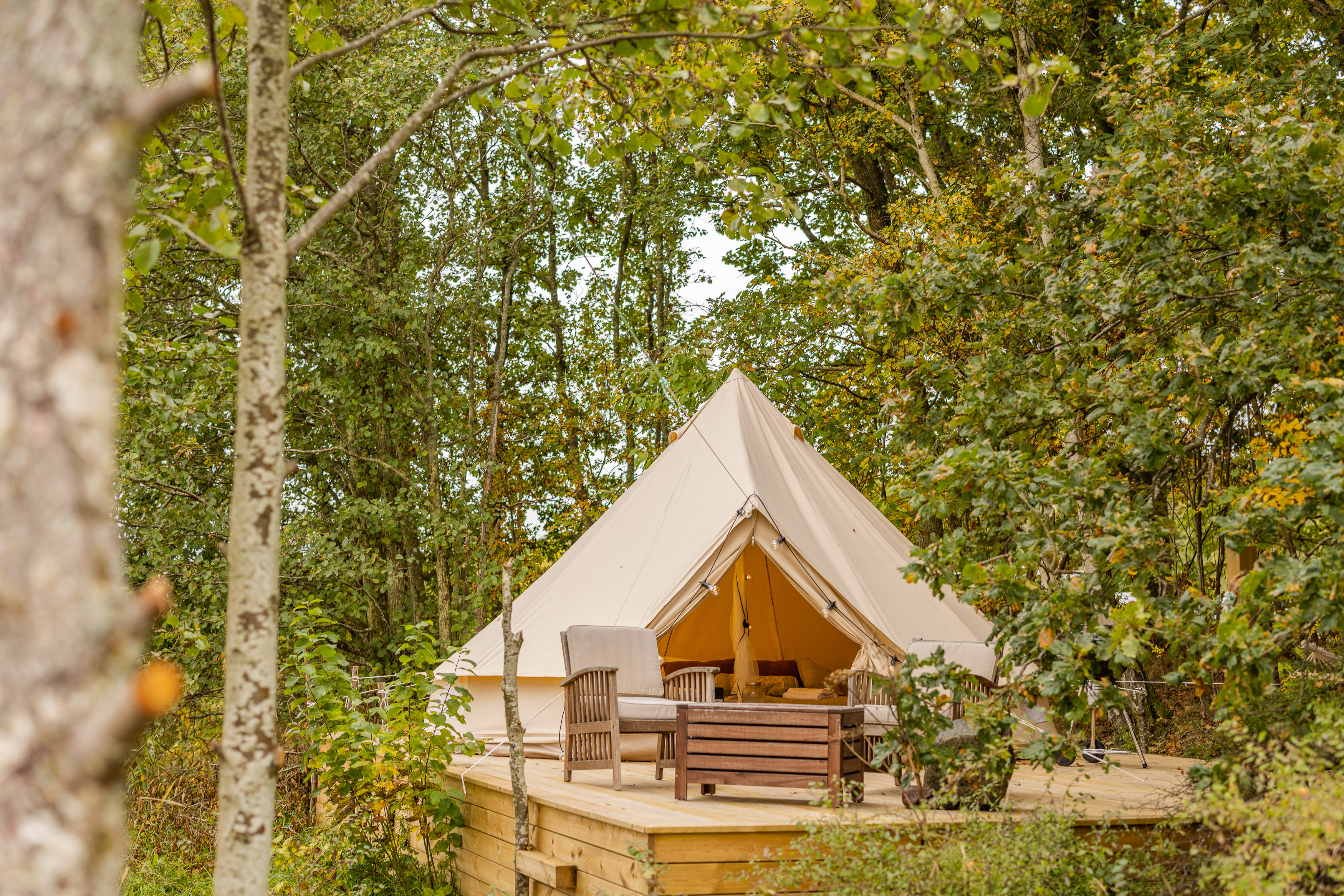 Havsnära glamping på Surfviken